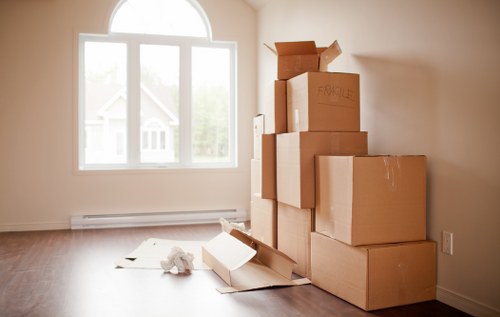 Local removals van ready for a Bow property collection