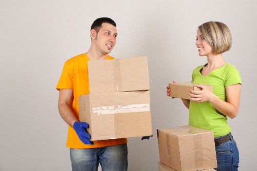 Local office moving service handling desks and files in Bow